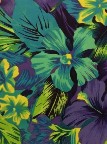Fabric 1257 Periwinkle/lime floral print