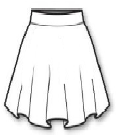 Mid length Circle skirt