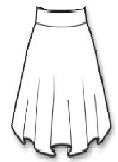 MESH Knee Length Circle skirt